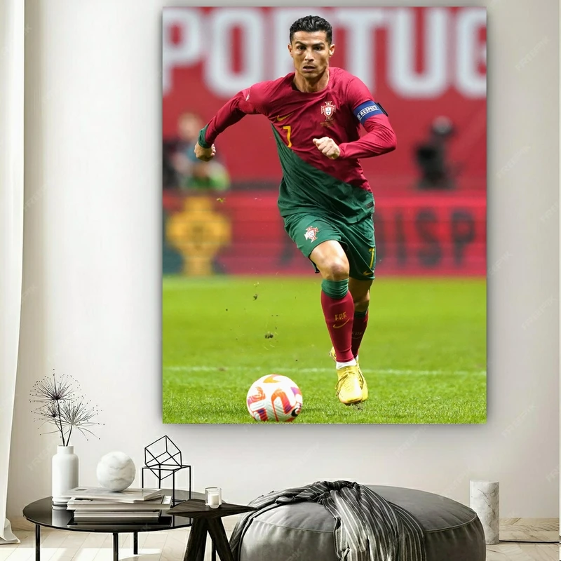 تابلو بوم طرح مخمل اسطوره فوتبال مدل رونالدو کد GR1288