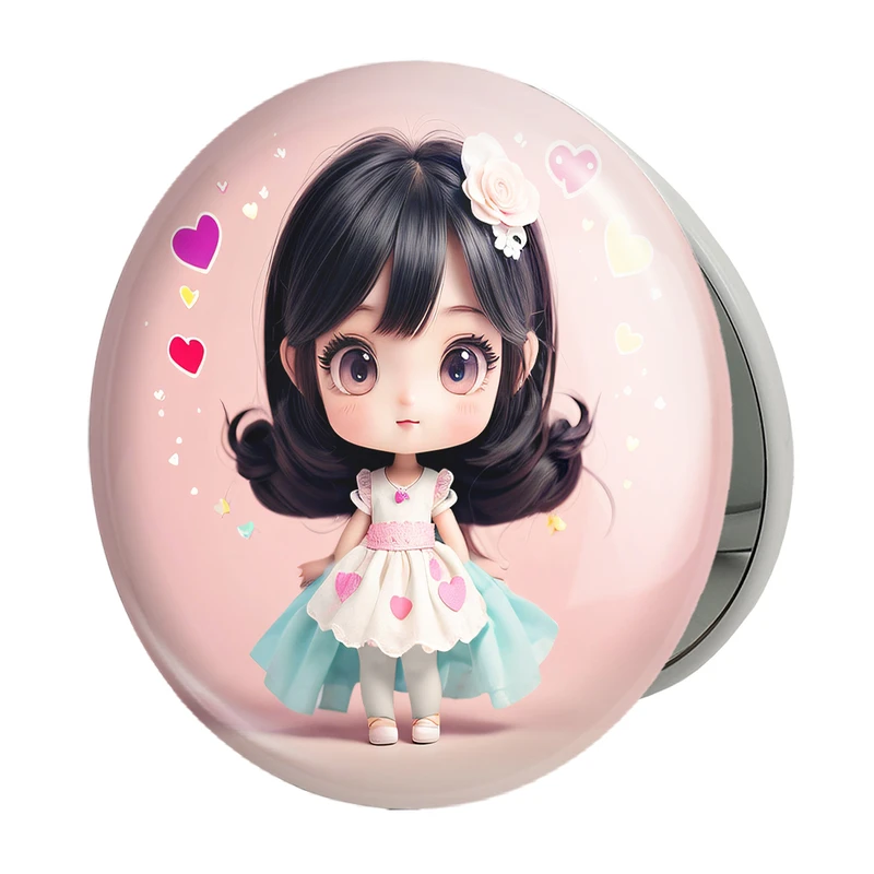 آینه جیبی خندالو طرح دخترانه (Girlish) مدل تاشو کد 36870