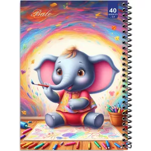 دفتر نقاشی 40 برگ انتشارات بله طرح فیل در حال طراحی کد A4-K199