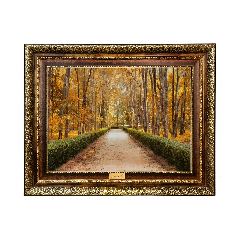 تابلو فرش ماشینی نقش نگار رضوی طرح منظره کد 117KH