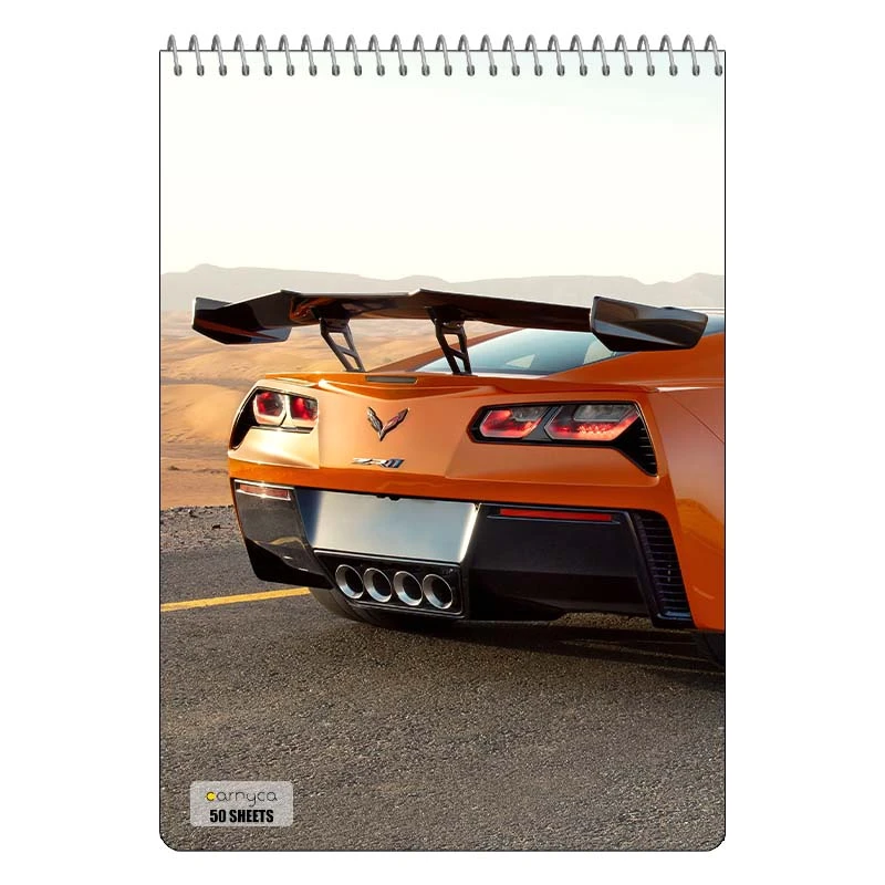 دفتر نقاشی 50 برگ سیمی کارنیکا طرح شورولت کوروت Chevrolet Corvette کد 81660