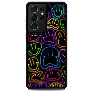 AKAM AMCWSGS21U-HAPPY FACE7 Cover For Samsung Galaxy S21 Ultra