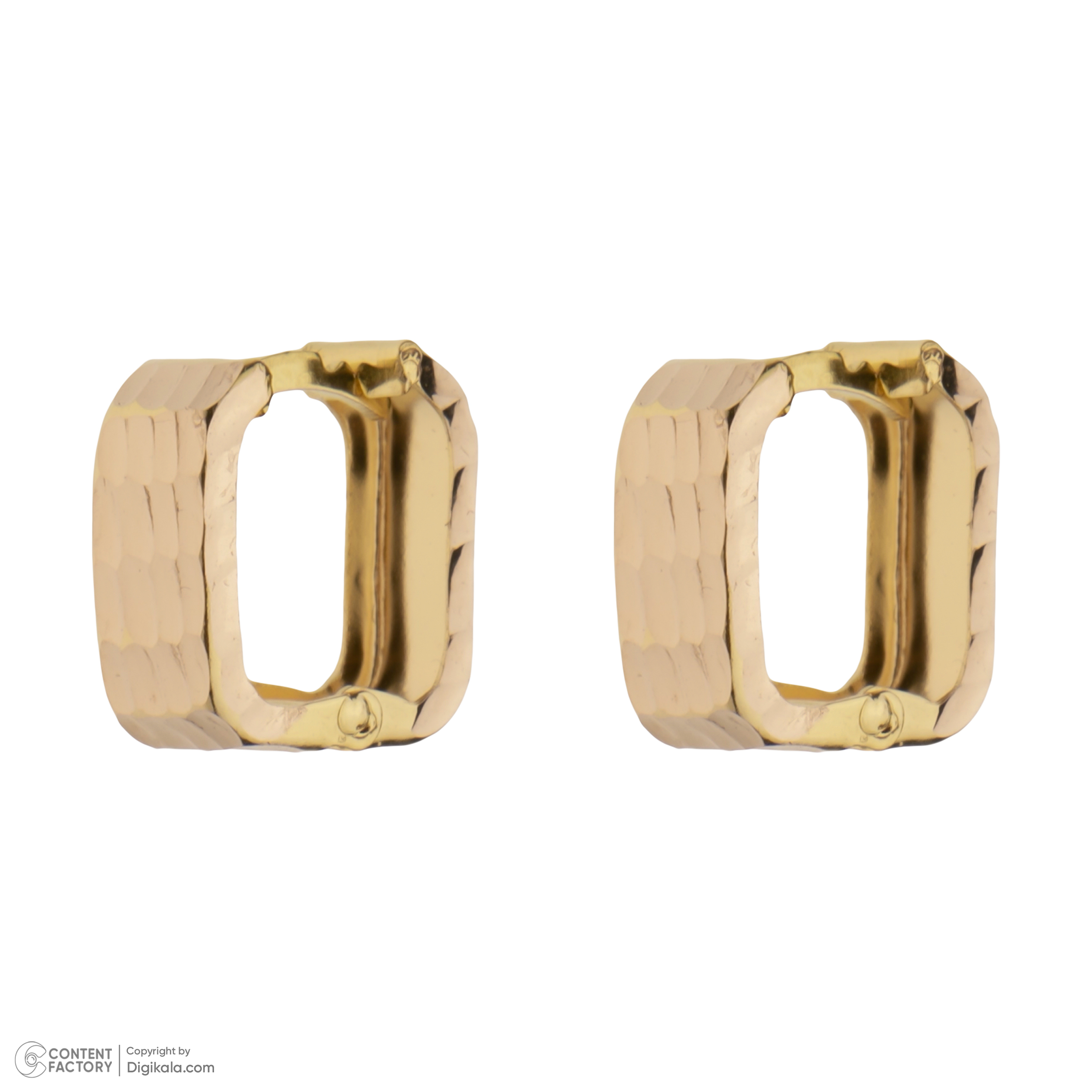 گوشواره حلقه‌ای طلا 18 عیار زنانه گلدم مدل E-3070038
