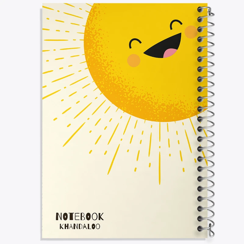 دفتر ژورنال نویسی 50 برگ خندالو مدل نقطه ای طرح خورشید کیوت کد N973