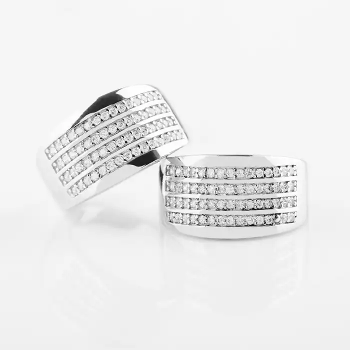 ست انگشتر نقره زنانه و مردانه مدل 20632