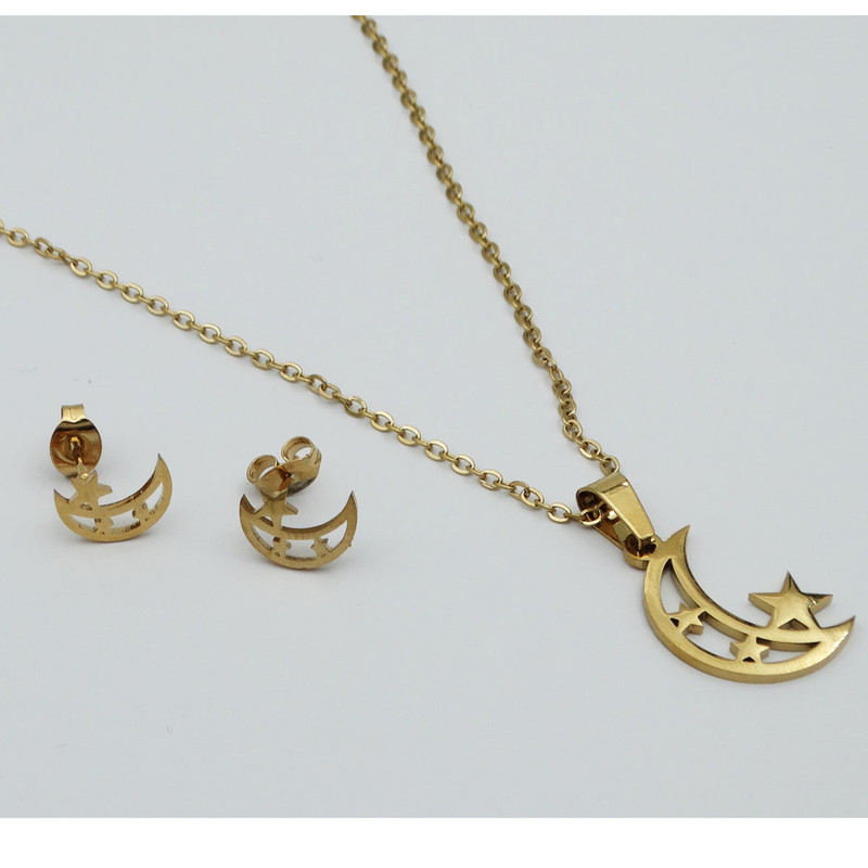 نیم ست دخترانه مدل ماه و ستاره زیبا کد SZ 05 نیم ست دخترانه مدل ماه و ستاره زیبا کد SZ 05