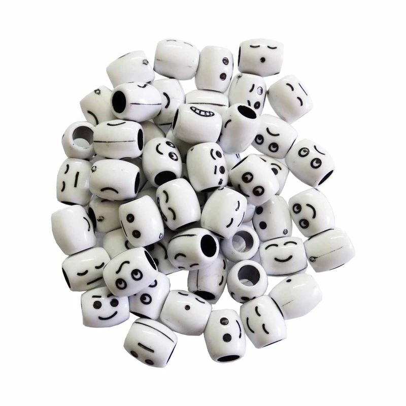 مهره دستبند مدل استیکر چهره کد 1034 بسته 40 عددی