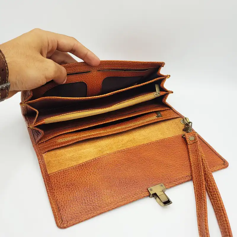 کیف پول مدل چرم گاوی پوست کرکودیل