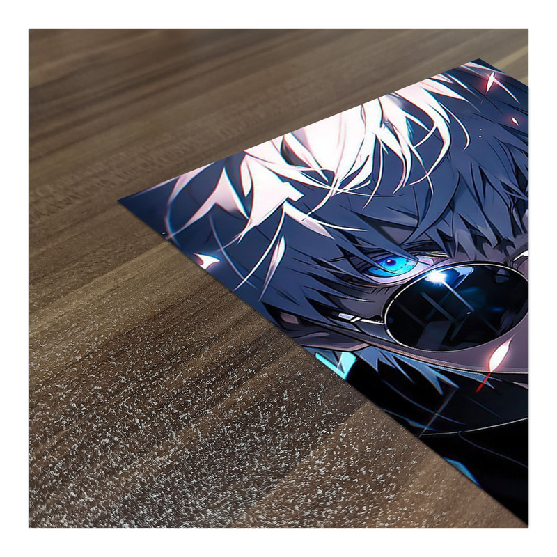 پوستر گوفی مدل گوجو ساتورو عینکی خفن و با جذبه انیمه جوجوتسو کایسن طرح Gojo Saturo Jujutsu Kaisen Anime کد GLAS45