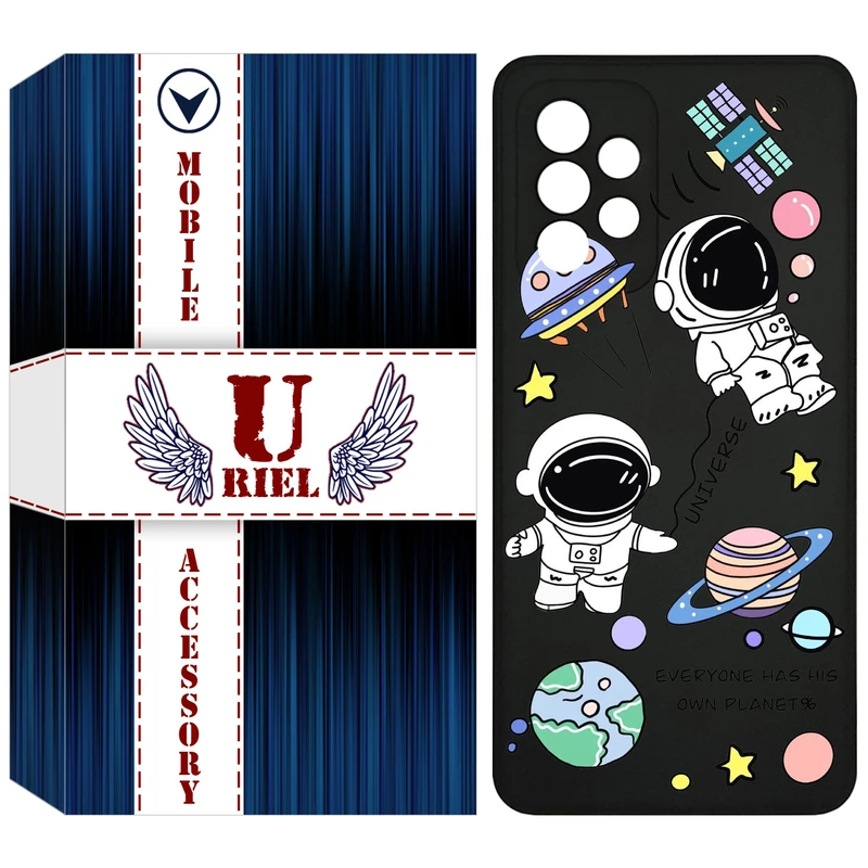 کاور یوریل مدل KSH کد 25 طرح فضانوردان مناسب برای گوشی موبایل سامسونگ Galaxy A72