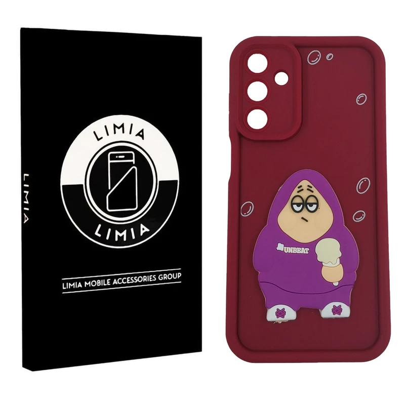 کاور لیمیا مدل سولید لنزدار طرح عروسکی برجسته مناسب برای گوشی موبایل سامسونگ Galaxy A35