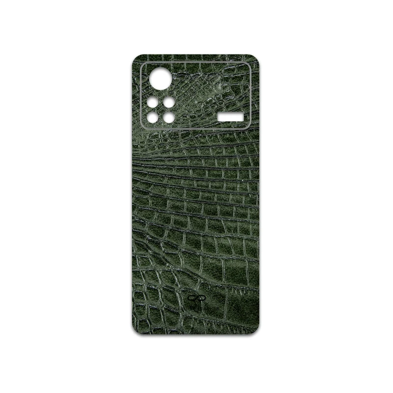 برچسب پوششی ماهوت مدل Green-Crocodile-Leather مناسب برای گوشی موبایل شیائومی Poco X4 Pro 5G