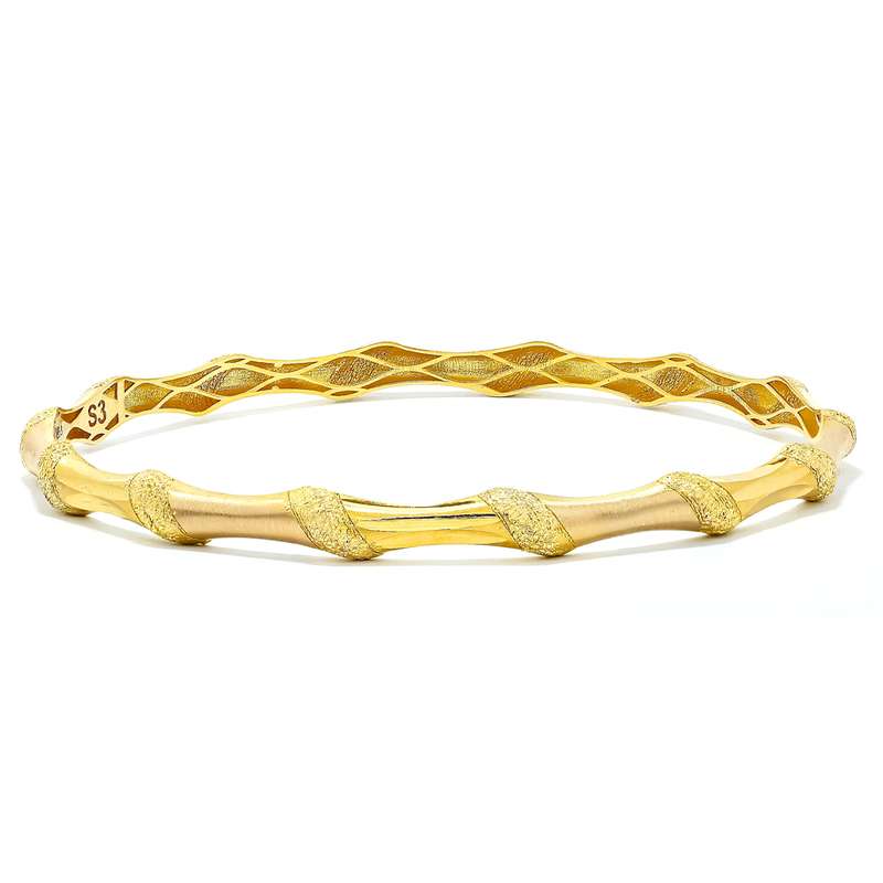 النگو طلا 18 عیار زنانه زرالتون مدل بامبو کد 4