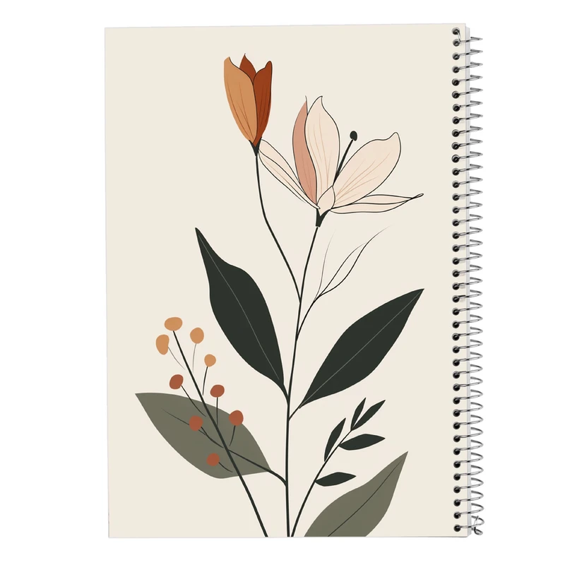 دفتر شطرنجی 50 برگ مدوپد مدل گل کد DF13829