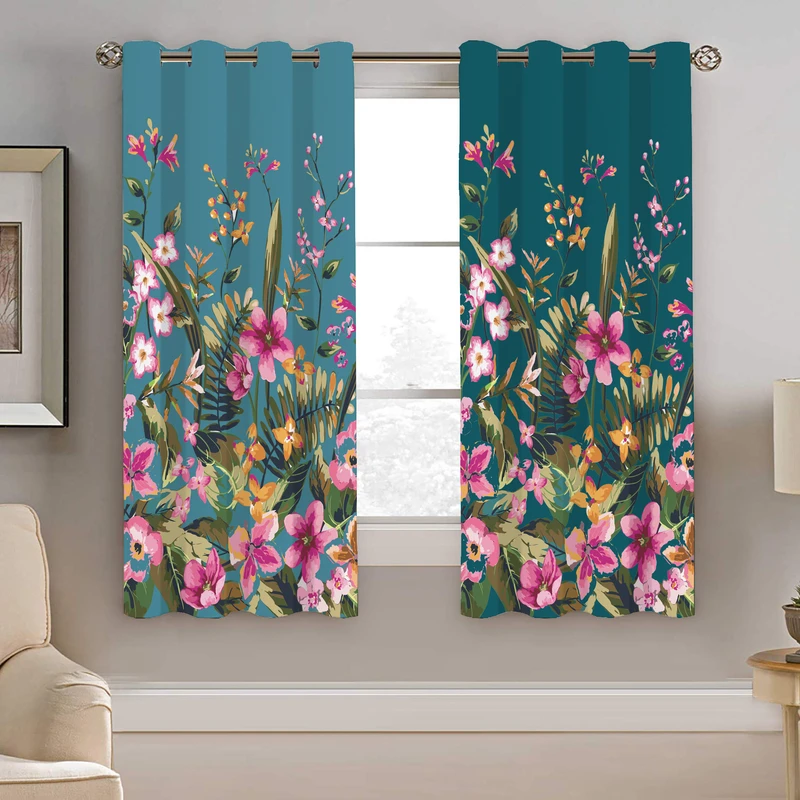 پرده نیروانا طرح گل مدل مخمل کد 4199 سایز 140×200 سانتی متر