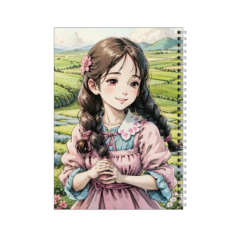 دفتر مشق 80 برگ بامبیلیپ طرح دختر و طبیعت کد 8800355