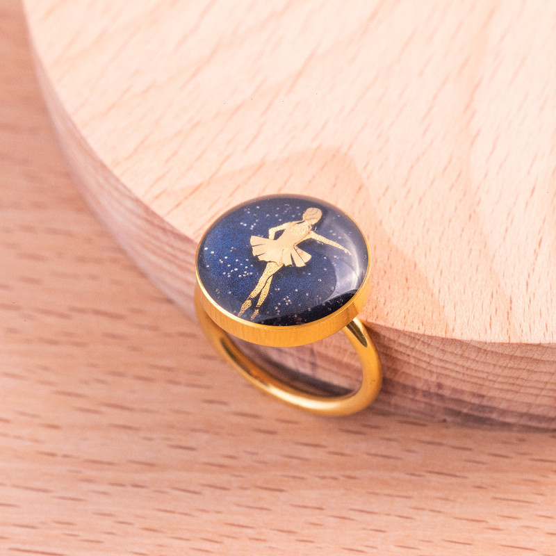 انگشتر زنانه زرسام مدل بالرین انگشتر زنانه زرسام مدل بالرین