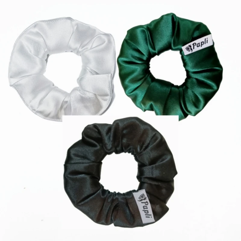 کش مو زنانه پاپلی مدل اسکرانچی بسته 3 عددی 