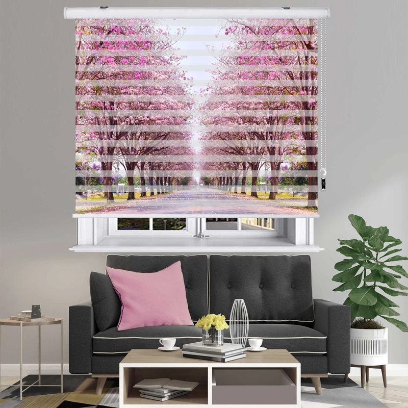  پرده زبرا زیو مدل L5090 سایز 150x280 سانتی متر