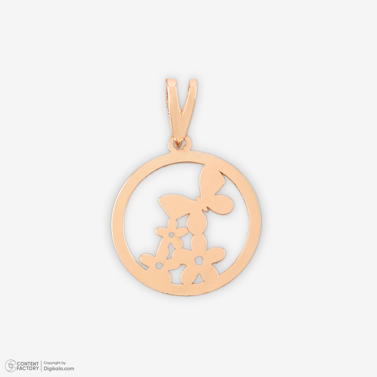 نیم ست طلا 18 عیار زنانه حافا گلد مدل پروانه کد nim05 -  - 3