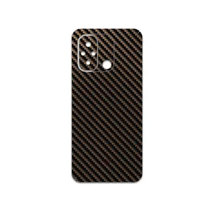 MAHOOT Glossy-Brown-Fiber Cover Sticker for Xiaomi Redmi 12C