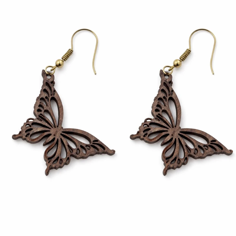 گوشواره آویز زنانه مدل پروانه 