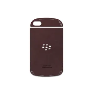 MAHOOT Matte-Dark-Brown-Leather Cover Sticker for BlackBerry Q10