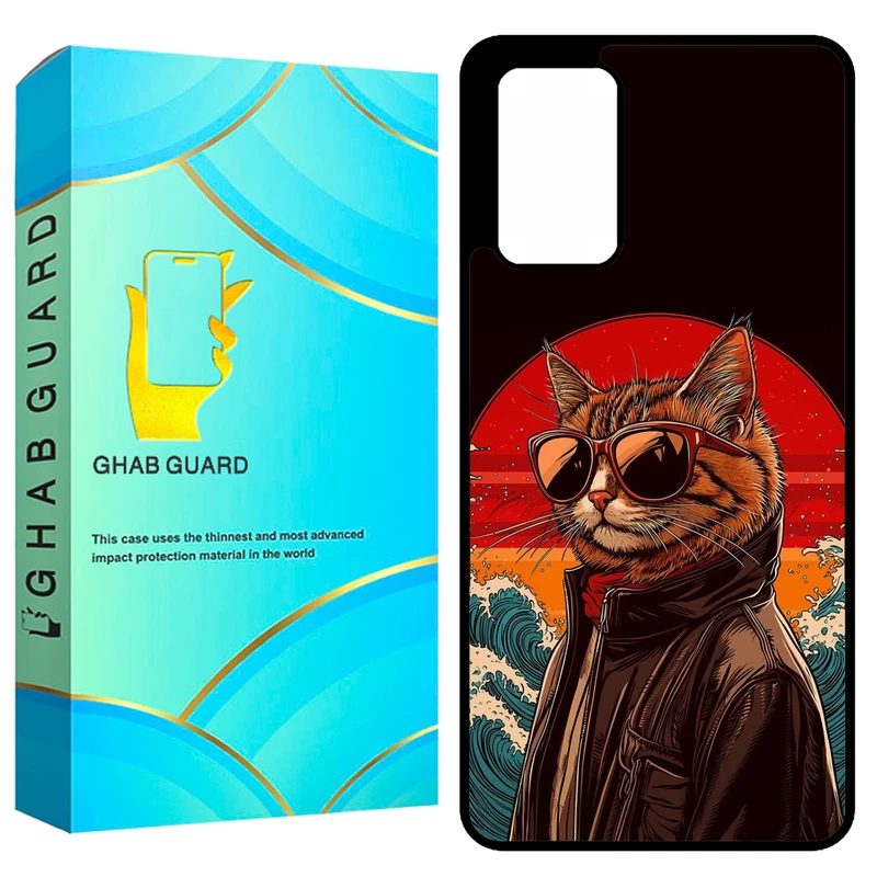 کاور قاب گارد طرح گربه مدل GCHPA72 مناسب برای گوشی موبایل سامسونگ Galaxy A72 4G