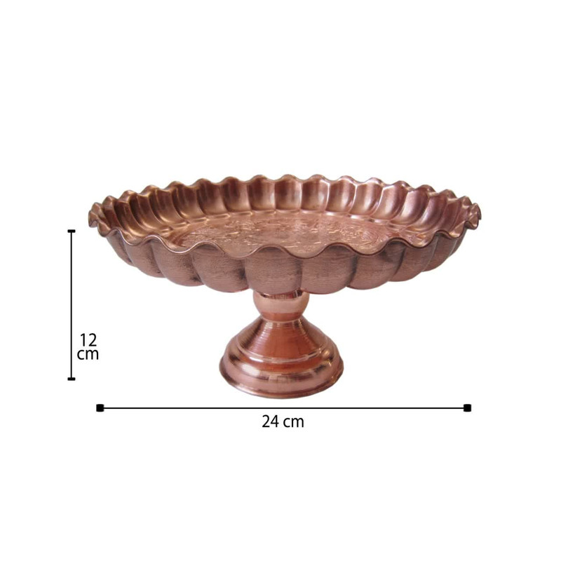 سینی مسی مدل پایه دار کد 173