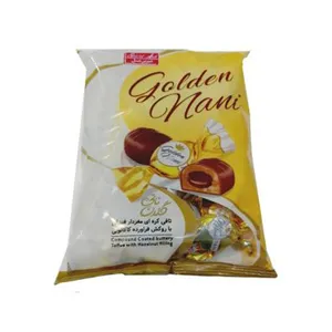 تافی کره ای مغزدار فندقی گلدن نانی شیرین عسل - 400 گرم 