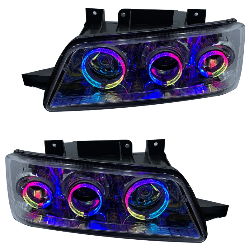 چراغ جلو خودرو گروه پژوهش صنعت مدرن مدل 3D-R3 فولکالر مناسب برای پژو 405 SLX بسته دو عددی