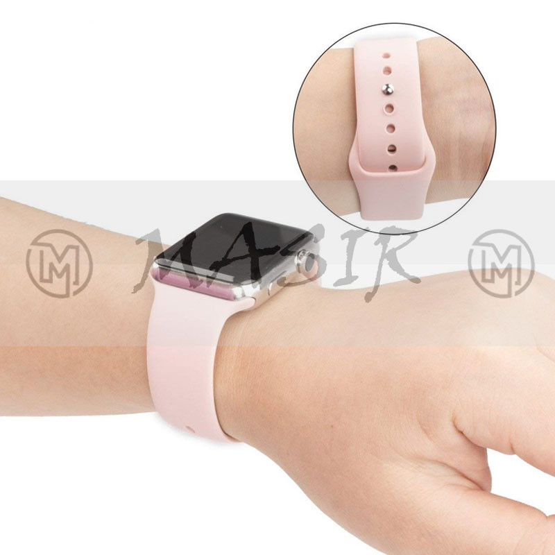 بند مسیر مدل Silicon Strap Band مناسب برای اپل واچ سری 9 سایز 45 میلی متری