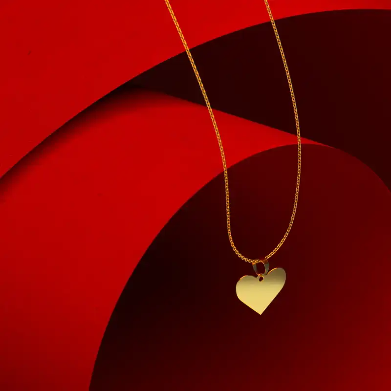 گردنبند طلا 18 عیار زنانه مدوپد مدل هندسی کد CA10695