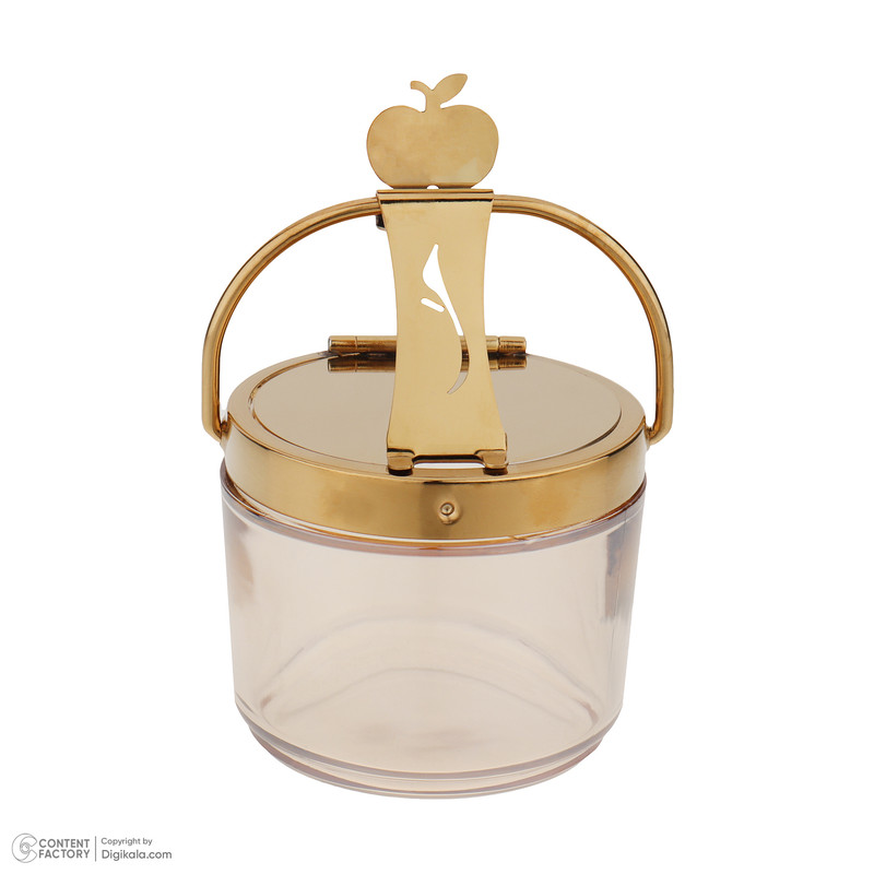 ظرف مربا و عسل مدل شیشه ای طرح سیب - بازودار