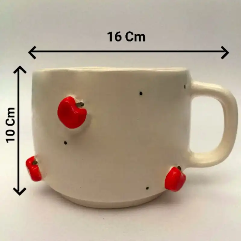 ماگ سرامیکی مدل آبمیوه طرح سیب کد 60
