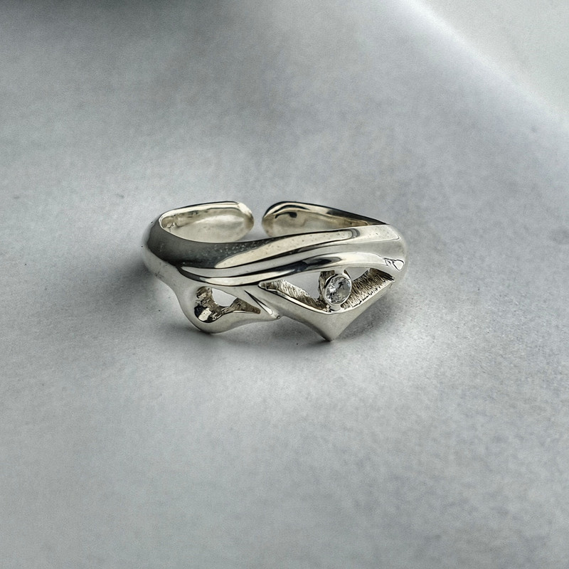 انگشتر نقره زنانه مدل نگاه