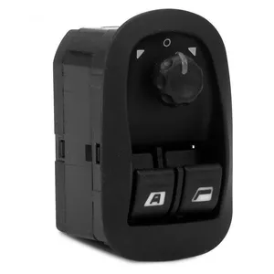 کلید شیشه بالابر جلو و تنظیم آینه لوکس  مدل دو سوکت اتوماتیک کد PG0111 مناسب برای پژو 206 تیپ 5