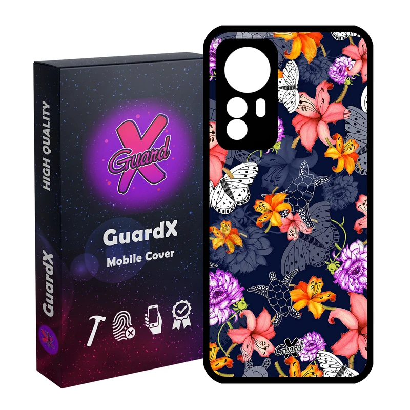 کاور گارد ایکس طرح گل مدل Glass10207 مناسب برای گوشی موبایل شیائومی Redmi Note 12S