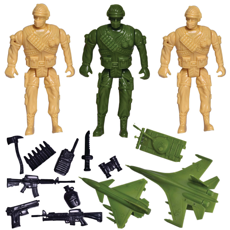 اسباب بازی جنگی مدل سرباز کد 001 مجموعه 15عددی