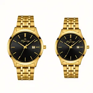 ست ساعت مچی عقربه‌ای کوارتز زنانه و مردانه الگنگس مدل کلاسیک کد nls-1044