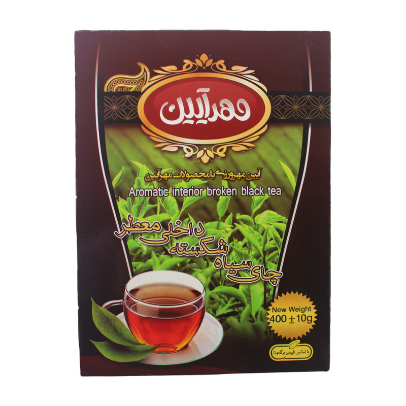 چای سیاه شکسته ممتاز  ایرانی معطر مهرآیین - 400 گرم