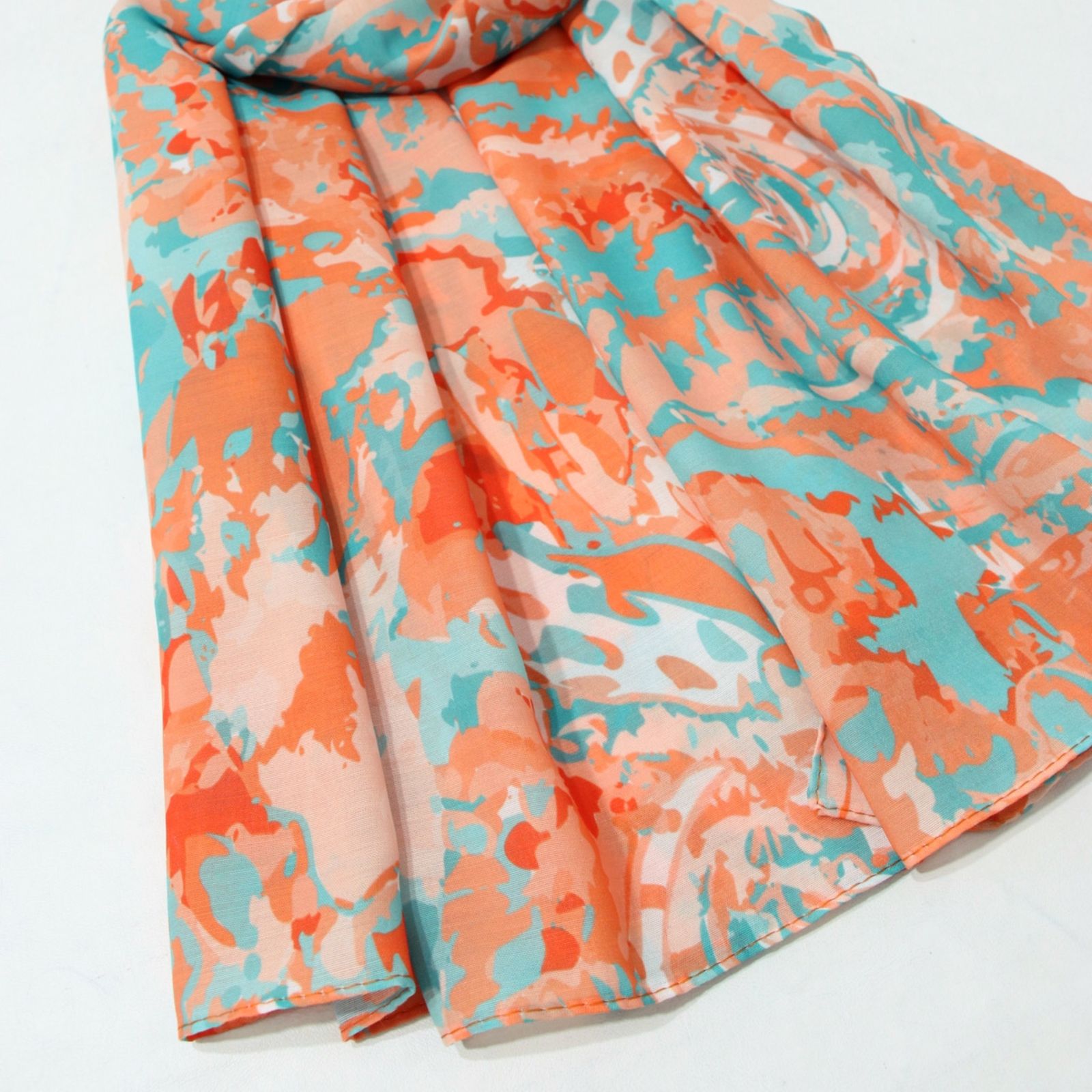 شال زنانه مدل تابستانه آبرنگی ساده کد a-3082 -  - 5