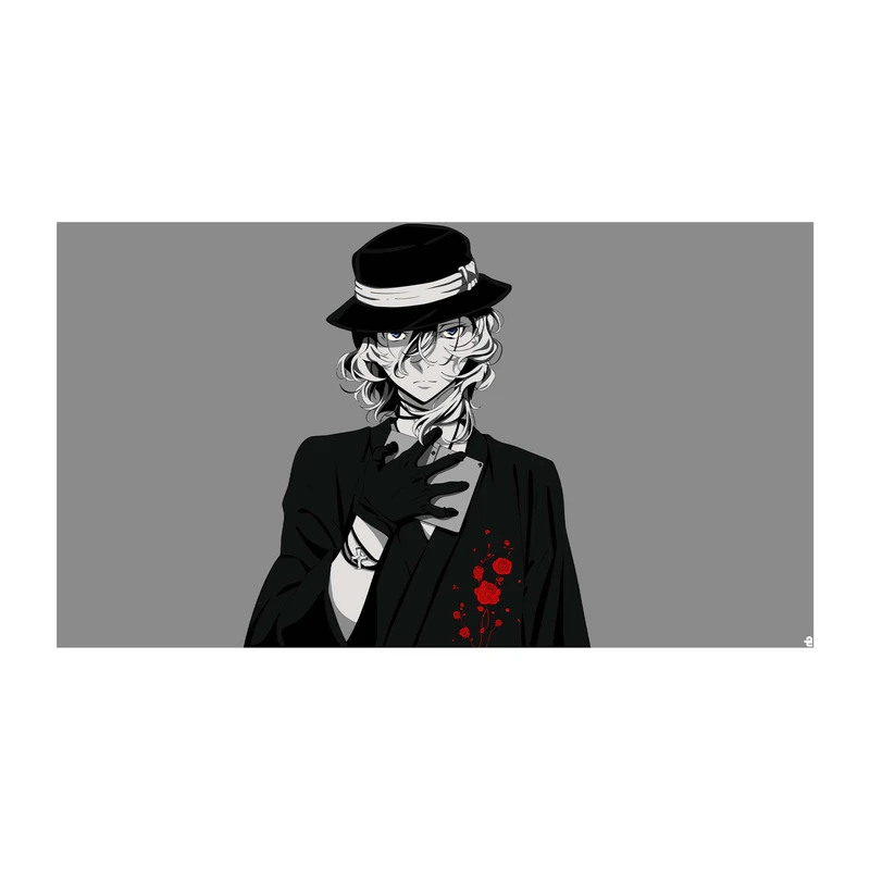 استیکر لپ تاپ و موبایل مدل انیمه طرح سگ‌های ولگرد بانگو چویا ناکاهارا Bungo Stray Dogs Chuya Nakahara کد 3205