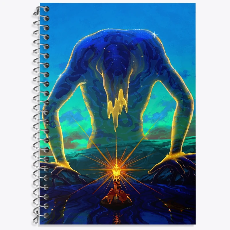 دفتر زبان 50 برگ خندالو مدل سه خط طرح سان و آشیتاکا انیمه پرنسس مونونوکه کد 34097