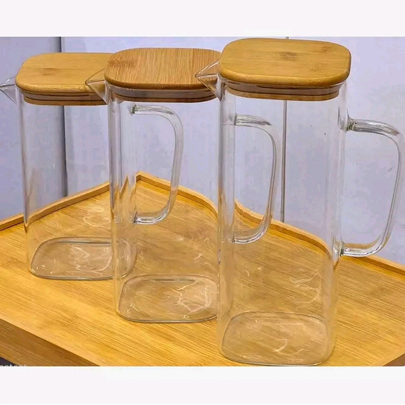 پارچ مدل مکعبی درب بامبو کد 2000