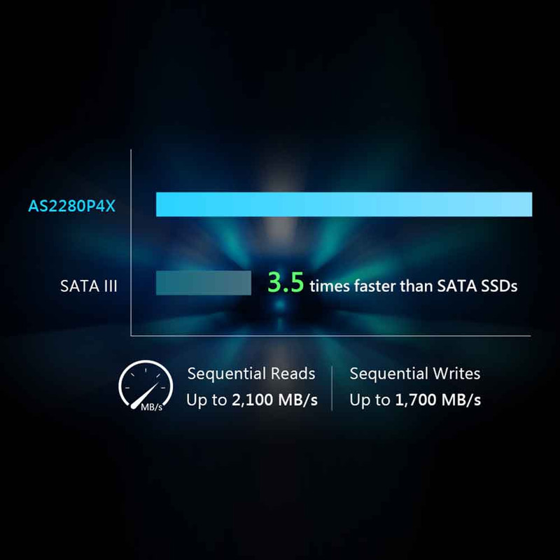 اس اس دی اینترنال اپیسر مدل AS2280P4X ظرفیت 512 گیگابایت