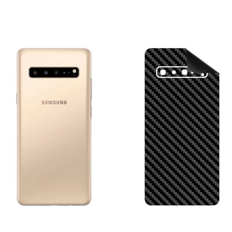 برچسب پوششی بستور مدل BT-Fiber طرح فیبر کربن مناسب برای گوشی موبایل سامسونگ Galaxy S10 5G