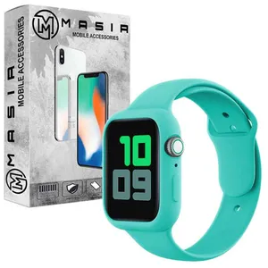 بند مسیر مدل SiLiC-M1 مناسب برای اپل واچ سری 7 / 8 / SE2021 سایز 41 میلی متری به همراه کاور