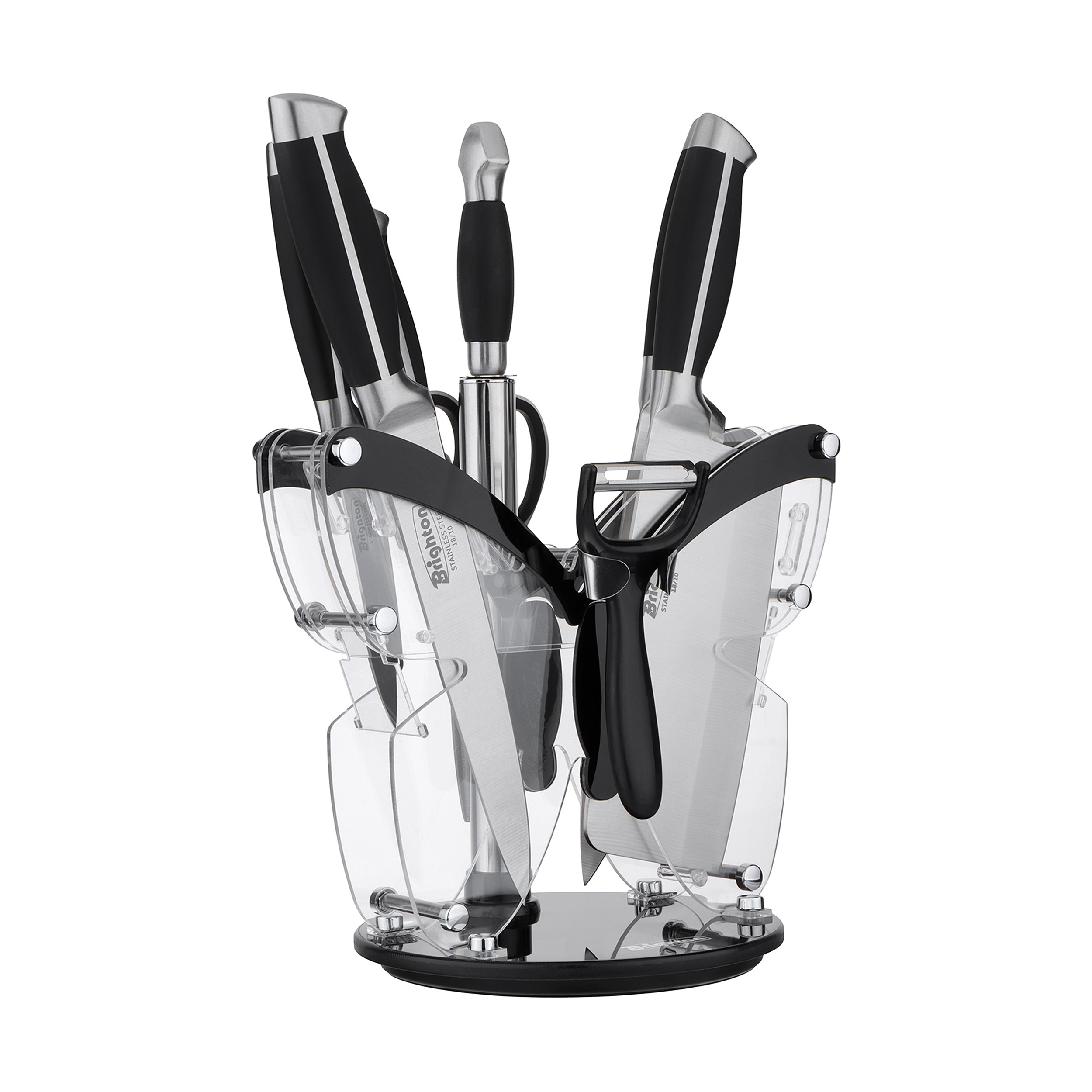سرویس چاقو آشپزخانه 9 پارچه برایتون مدل BKS-6008