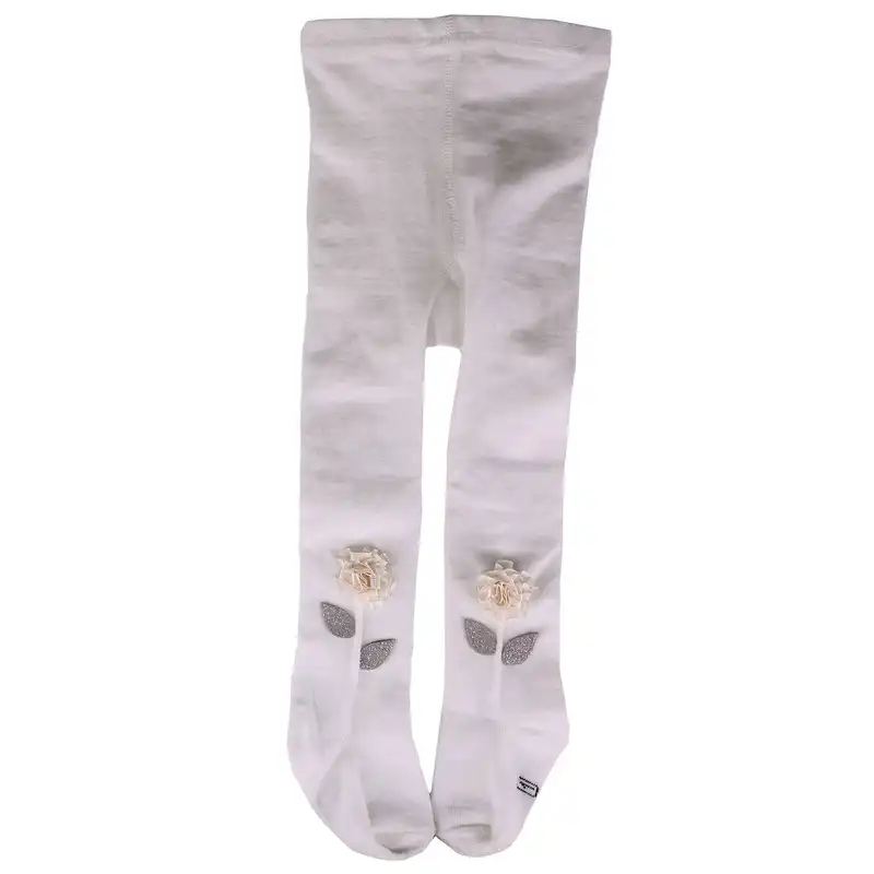 جوراب شلواری دخترانه طرح گل مدل LUXE_2022